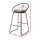 Artiss 2x Bar Stools - Black Faux Linen, Powder-Coated Steel, 65cm Seat Height, Padded Comfort, Modern Design
