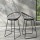 Artiss 2x Bar Stools - Black Faux Linen, Powder-Coated Steel, 65cm Seat Height, Padded Comfort, Modern Design