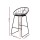 Artiss 4x Bar Stools with Faux-Linen Padded Seats, 65cm Height, Powder-Coated Steel Frame, Black, Anti-Slip Protectors