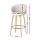 Artiss 4x Bar Stools Dining Chairs - Ergonomic PU Leather, Walnut Wood Frame, 65cm Seat Height, Beige, Modern Design