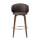 Set of 2 Artiss Bar Stools Dining Chairs PU Leather Walnut Wood 65cm Padded Seat Ergonomic Backrest Brown