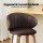 Set of 2 Artiss Bar Stools Dining Chairs PU Leather Walnut Wood 65cm Padded Seat Ergonomic Backrest Brown