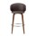 Artiss Set of 4 Bar Stools Dining Chairs, Brown PU Leather, Walnut Wood, 65cm Seat, Ergonomic & Adjustable