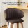 Artiss Set of 4 Bar Stools Dining Chairs, Brown PU Leather, Walnut Wood, 65cm Seat, Ergonomic & Adjustable