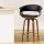 Artiss Swivel Bar Stools - PU Leather Seat, Walnut Bentwood Frame, 360° Rotation, Padded Armrest, 65cm Height, Anti-Slip