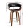 Artiss Swivel Bar Stools - PU Leather Seat, Walnut Bentwood Frame, 360° Rotation, Padded Armrest, 65cm Height, Anti-Slip
