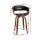 Artiss 2x Swivel Bar Stools - PU Leather Seat, Bentwood Frame, 65cm Height, Anti-Slip, 360° Rotation, Walnut Finish