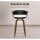 Artiss 4x Bar Stools Swivel PU Leather Seat, Walnut Bentwood Frame, Metal Footrest, 65cm Height, Black/Timber