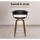 Artiss 4x Bar Stools Swivel PU Leather Seat, Walnut Bentwood Frame, Metal Footrest, 65cm Height, Black/Timber