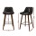 Artiss Bar Stools Set of 4, Bentwood & Black PU Leather, 68cm Seat Height, Stylish & Durable with Footrest
