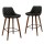 Artiss Bar Stools Set of 4, Bentwood & Black PU Leather, 68cm Seat Height, Stylish & Durable with Footrest