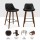Artiss Bar Stools Set of 4, Bentwood & Black PU Leather, 68cm Seat Height, Stylish & Durable with Footrest