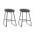 Artiss Ludovic 2x Bar Stools PU Leather Kitchen Dining Chairs, Metal Frame, Footrest, Black, 65cm Seat Height