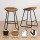 Artiss 2x Ludovic Bar Stools Brown PU Leather Kitchen Counter Chairs with Metal Frame and Footrest, 65cm Seat