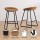 Artiss Ludovic 4x Bar Stools Brown PU Leather 65cm Seat Height Metal Frame with Footrest for Kitchen Dining