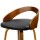 Artiss 2x Swivel Bar Stools with Curving Backrest - Walnut Wood, Black PU Leather Seat, Chrome Footrest, 80cm Height