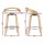 Artiss 2x Swivel Bar Stools White PU Leather, Plywood, Low Back, 64cm Seat, Counter Chairs, Chrome Footrest