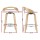 Artiss Set of 4 Swivel Bar Stools, White PU Leather, Low Back, Plywood Legs, 64cm Seat, Modern Dining Chairs
