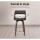 Artiss Set of 4 Bar Stools 76cm Swivel PU Leather Chairs with Solid Wood Legs, Chrome Footrest, Black, Padded