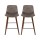 Artiss Bentwood Bar Stools Set of 2 - PU Leather Seat, Walnut Finish, Metal Footrest, Anti-Slip Feet, 130kg Capacity