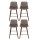 Artiss Bar Stools Set of 4, Vintage PU Leather, Solid Wood, Walnut Finish, 48.5x48.5x88cm, Stylish Home Café Seating