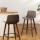 Artiss Bar Stools Set of 4, Vintage PU Leather, Solid Wood, Walnut Finish, 48.5x48.5x88cm, Stylish Home Café Seating