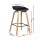 Artiss 2x Bar Stools Black, 67cm Seat, Wooden Legs, PP Plastic Seat, Metal Footrest, Anti-Slip Protectors, Modern Design