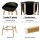 Artiss 2x Bar Stools Black, 67cm Seat, Wooden Legs, PP Plastic Seat, Metal Footrest, Anti-Slip Protectors, Modern Design