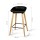 4x Artiss Bentwood Bar Stools Wooden Black 67cm Kitchen Counter Dining Chairs PP Plastic Seat Metal Footrest