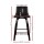 Artiss Felipe 360° Swivel Bar Stools Set of 4 - Black PU Leather, Plywood, Chrome Footrest, 87cm Height, Anti-Slip Pads