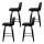 Artiss Felipe 360° Swivel Bar Stools Set of 4 - Black PU Leather, Plywood, Chrome Footrest, 87cm Height, Anti-Slip Pads