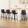Artiss Felipe 360° Swivel Bar Stools Set of 4 - Black PU Leather, Plywood, Chrome Footrest, 87cm Height, Anti-Slip Pads