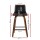 Artiss 2x Bar Stools - Swivel 360° Leather Padded Seat, Wooden Frame, Chrome Footrest, Anti-Slip Feet, 87cm Height