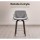 Artiss 2x Bar Stools Swivel Velvet Padded 70cm Bentwood Solid Wood Grey with Chrome Footrest and Contoured Backrest