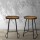 Artiss Bar Stools Pinewood Tractor Seat 65cm Black Legs Vintage Industrial Design Retro Style Pair 1-Year Warranty