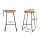 Artiss 4x Bar Stools 75cm Tractor Seat - Vintage Industrial Design, Heavy Metallic Finish, Pine Wood, Black Legs