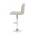 Artiss 2x Bar Stools Beige PU Leather, Gas Lift, Chequered Backrest, 360° Swivel, Height Adjustable, 150kg Capacity