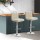Artiss 2x Bar Stools Beige PU Leather, Gas Lift, Chequered Backrest, 360° Swivel, Height Adjustable, 150kg Capacity