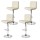 Artiss Set of 4 Bar Stools Beige PU Leather, Gas Lift Adjustable Height, Chrome Base, 360° Swivel, 150kg Capacity