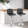 Artiss 2x Bar Stools Black PU Leather, Gas Lift, Chrome Finish, 360° Swivel, 68-81cm Adjustable Height, Chequeered Design
