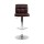 Artiss 2x Bar Stools - Chocolate PU Leather, Adjustable Gas Lift, 360° Swivel, Chrome Finish, 68-81cm Seat Height