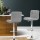 Artiss 2x Bar Stools - Grey Faux Linen Fabric, Chrome Finish, Adjustable Height 68-81cm, Swivel Kitchen Counter Chairs