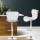 Artiss 2x White Bar Stools, Gas Lift PU Leather, Chrome Finish, 94-114cm Adjustable Height, Swivel Design, Steel Base