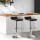 Artiss Sena 2x Bar Stools Black - Adjustable PU Leather Chairs with 360° Swivel, Gas Lift, Chrome Finish, 56-77cm Height