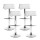 Artiss Sena 4x White Bar Stools - Adjustable Height PU Leather, 360° Swivel, Chrome Finish, Modern Kitchen Chairs