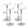 Artiss Sena 4x White Bar Stools - Adjustable Height PU Leather, 360° Swivel, Chrome Finish, Modern Kitchen Chairs