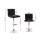 Artiss 2x Bar Stools Black PU Leather, 360° Swivel, Adjustable Height, Chrome Finish, Padded Seat, Floor Protector