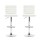 Artiss 2x White Bar Stools - Padded PU Leather, 360° Swivel, Adjustable Height, Chrome Finish, 150kg Capacity