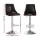 Artiss Black Leather Bar Stool, Bentwood Swivel, Adjustable 95-117cm, Anti-Slip, 150kg Capacity, Easy Assembly