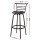 Artiss 2x Swivel Bar Stools - Black PU Leather, Curved Backrest, 360° Swivel, Steel Frame, 99cm Height, Set of